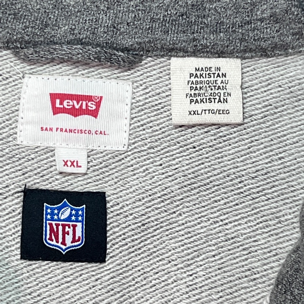 Levi's NFL San Francisco 49ers Shacket - Heather Gray - Men's XXL - Picture 6 of 9